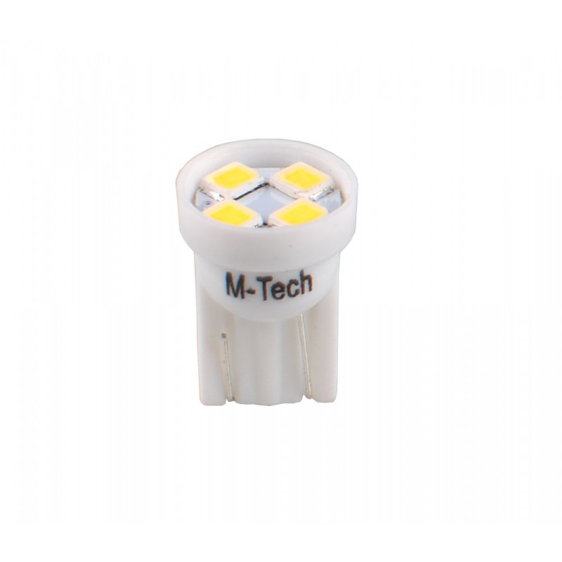 LLAMPA LED M-Tech MT-LB017W W5W 12V 4xSMD3628-LED White B2