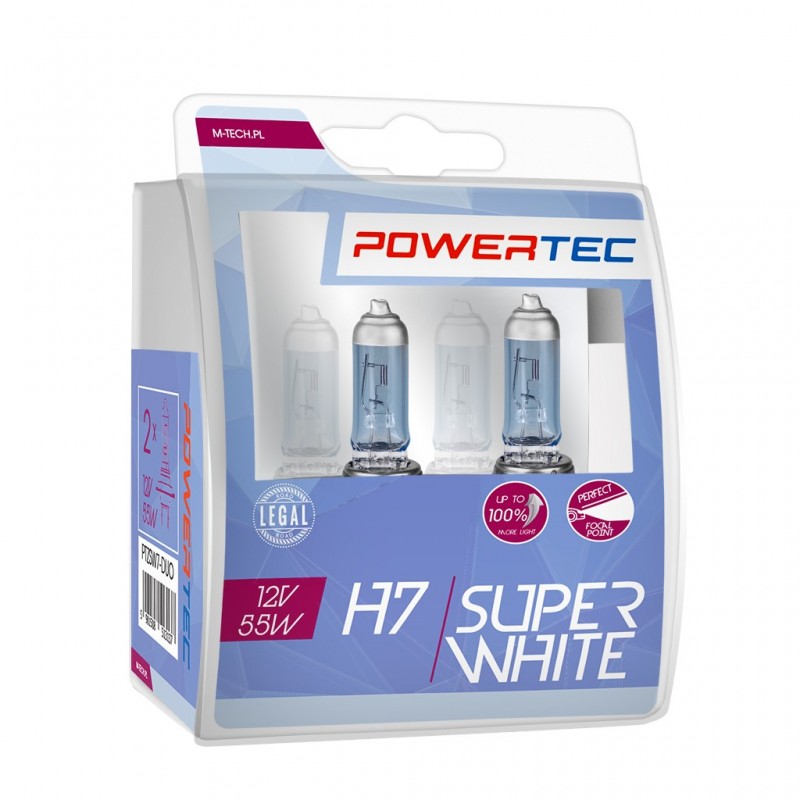 LLAMPA POWERTEC SUPER WHITE H7 12V DUO MT-PTZSW7-S2