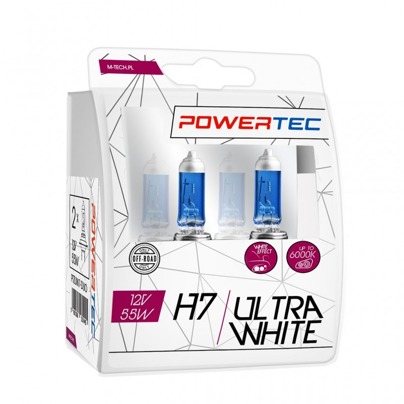 LLAMPA POWERTEC ULTRA WHITE H7 12V DUO MT-PTZUW7-S2