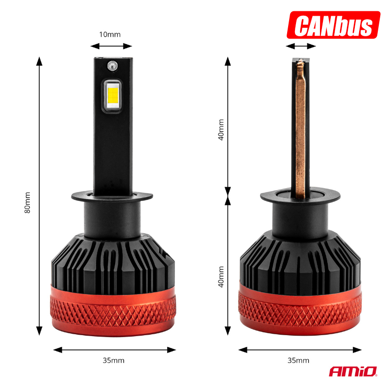 LLAMPA LED AMiO H1 X3-Series AM-02977 +400% 10-16V 90W 6500K CANBUS SET