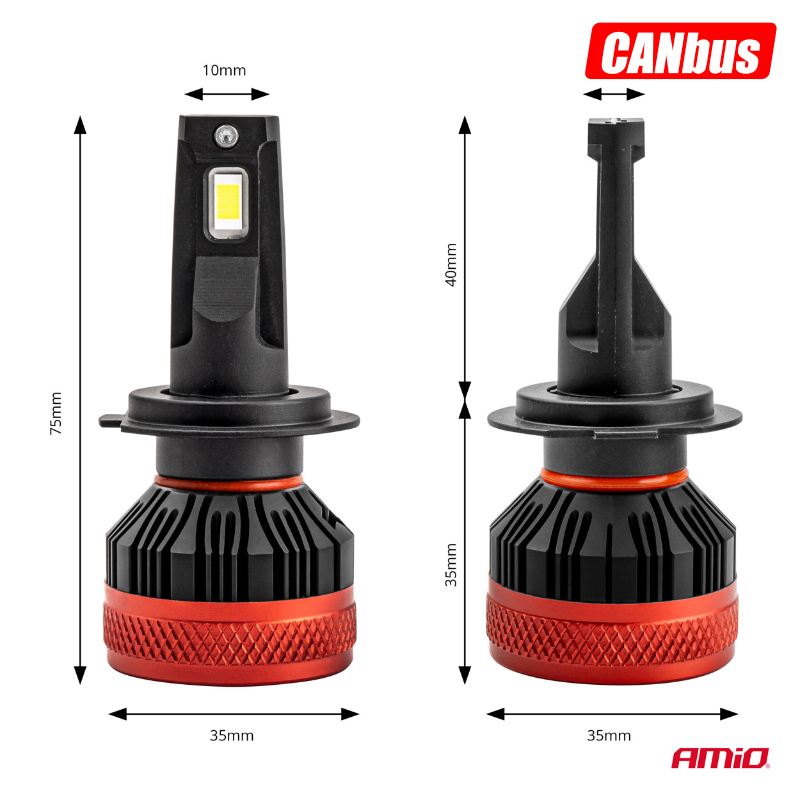 LLAMPA LED AMiO H7 X3-Series AM-02980 +400% 10-16V 90W 6500K CANBUS SET