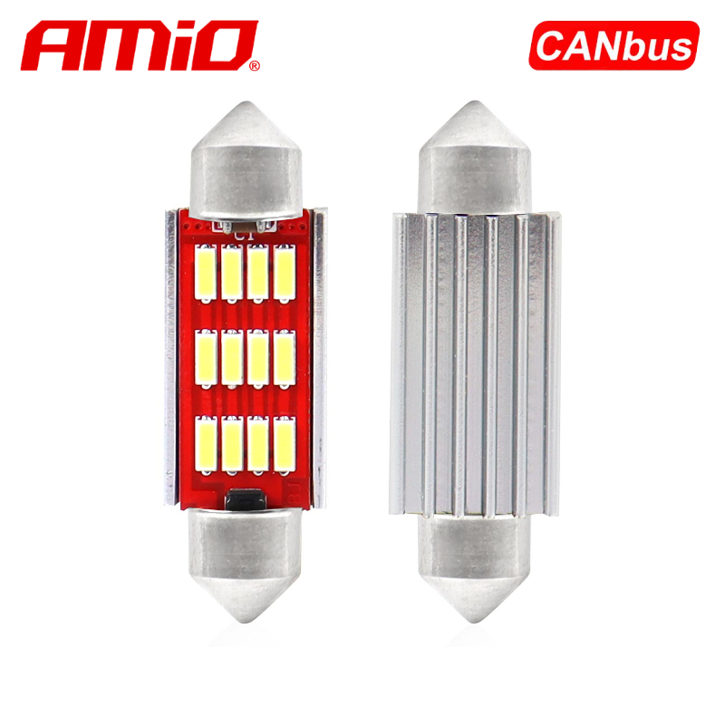 LLAMPA LED CANBUS AMiO AM-01291 4014-12SMD C5...