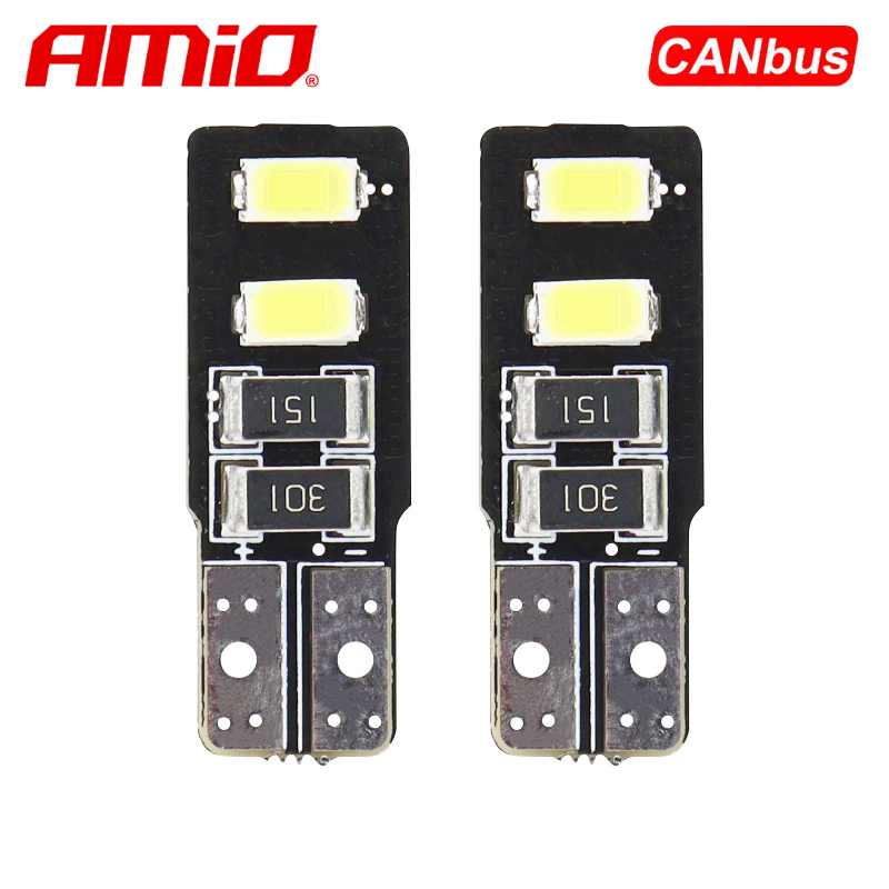 LLAMPA LED CANBUS AMiO AM-01630 5730-4SMD W5W 12V ...