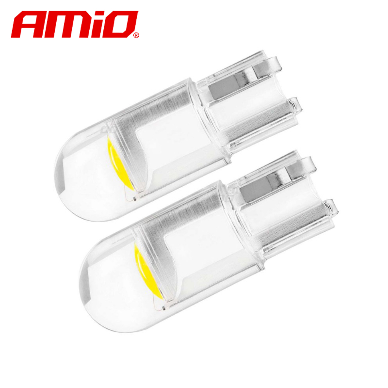 LLAMPA LED AMiO AM-02645 W5W COB HPC 12V CLEAR WHITE 2 COPE