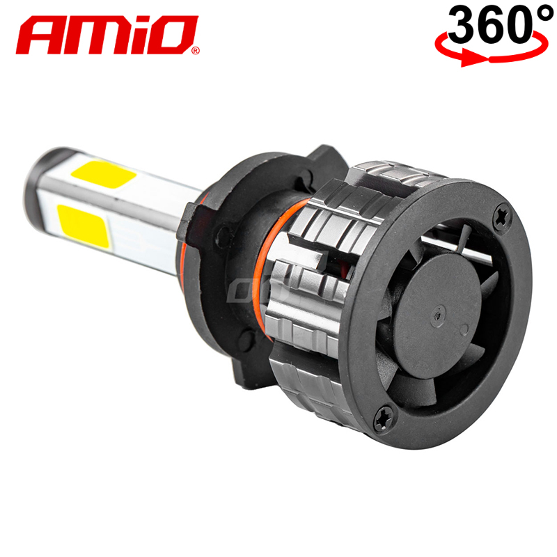 LLAMPA LED AMiO HB3 COB-Series 360° AM-02846 +170% 12-24V 38W 6500K SET