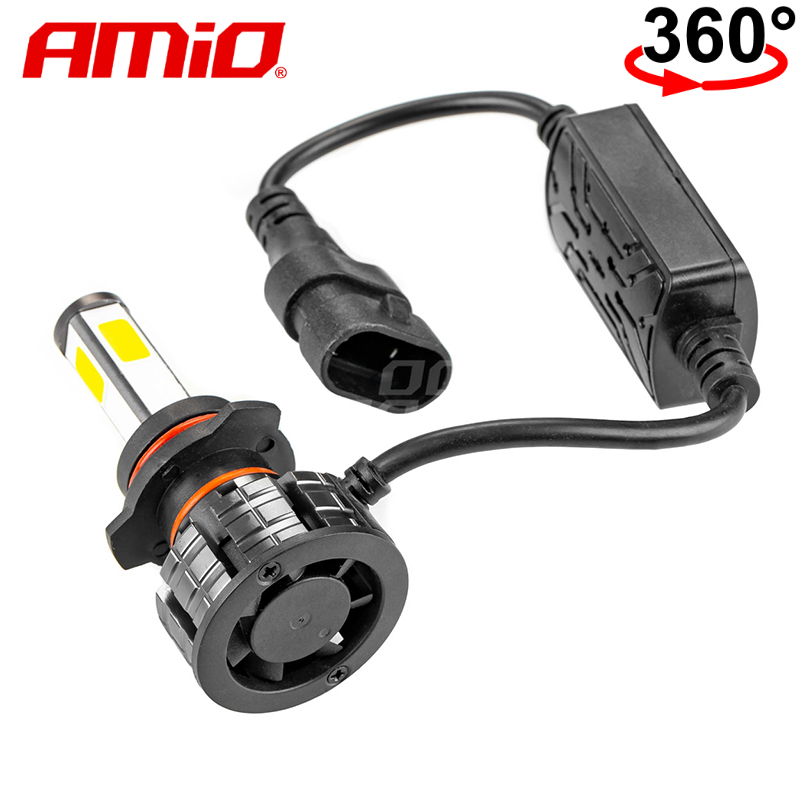 LLAMPA LED AMiO HB4 COB-Series 360° AM-02847 +170% 12-24V 38W 6500K SET