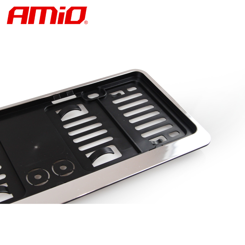PORTATARGA PLASTIKE AMiO AM-02109 Black Chrome (USA-JAPAN 11.6x30.7cm) 1 COPE
