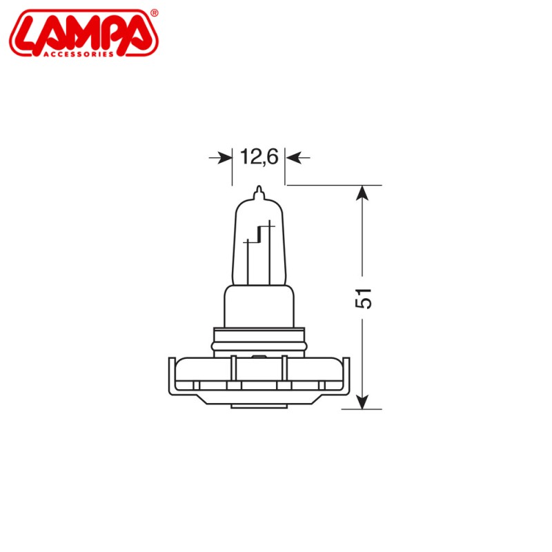 LLAMPA LMP-58003 PS24W 12 V 24 W 3200K (CLEAR) B1