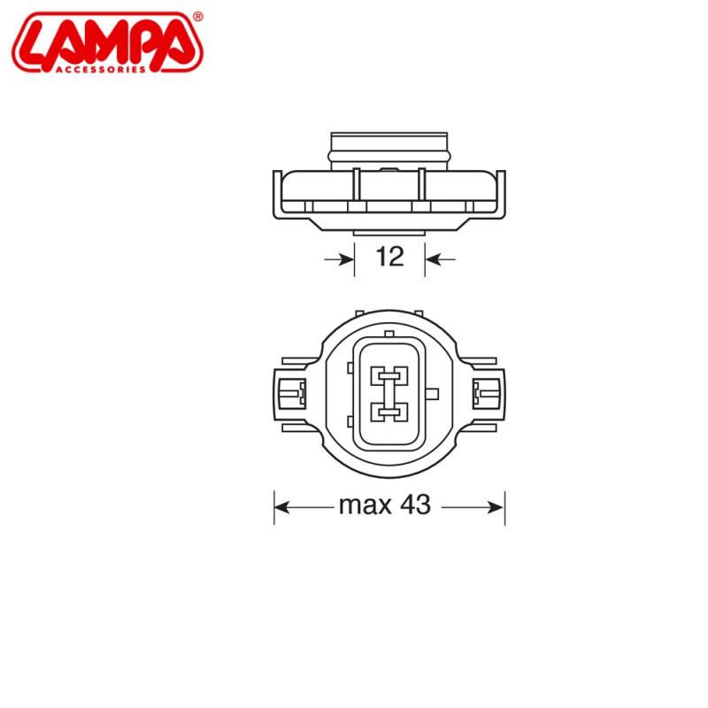 LLAMPA LMP-58003 PS24W 12 V 24 W 3200K (CLEAR) B1